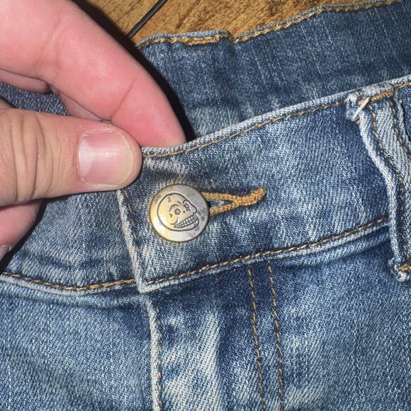 Cheap Monday Tight Skinny Fit Jeans Blue Distressed Wash 32x32 - Picture 7 of 9